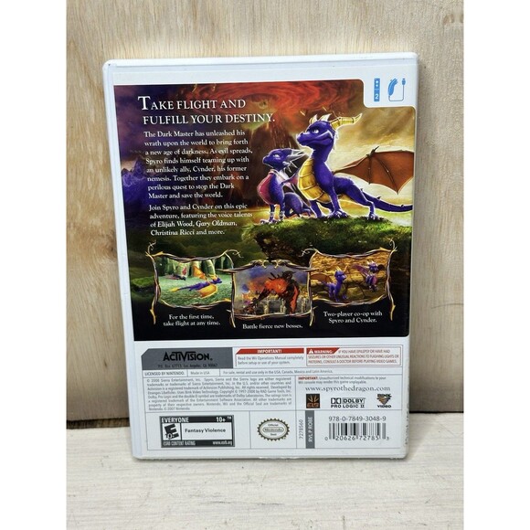 The Legend of Spyro: Dawn of the Dragon (Nintendo Wii, 2008) No Manual - Picture 2 of 4